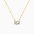 Oval Solitaire Diamond Necklace