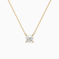 Cushion Solitaire Diamond Necklace